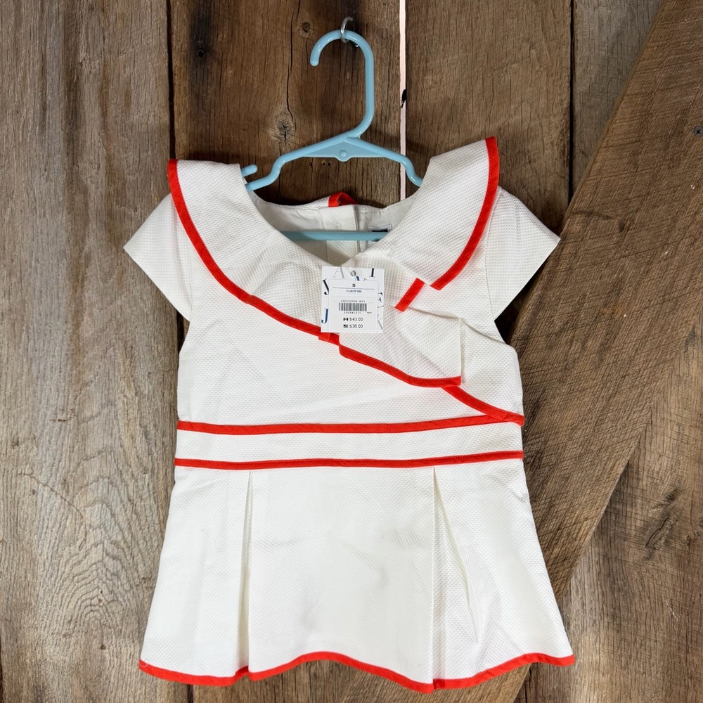 Janie And Jack Ruffle Pique Top Size 5T